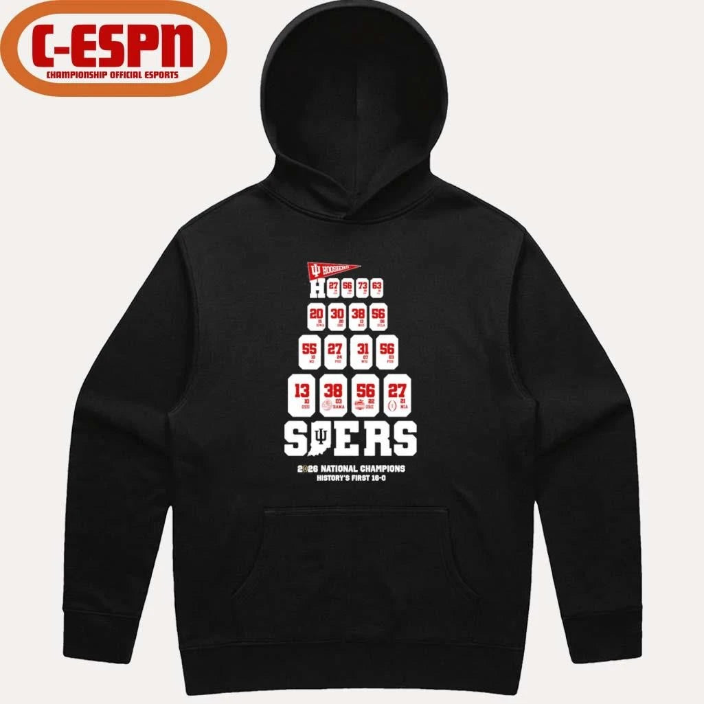 Official IU Football History Made First 16-0 National Champions Shirt