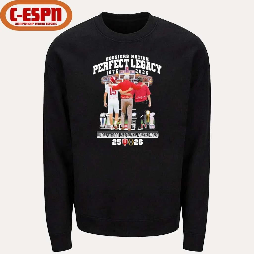 Official IU Football Hoosiers National Perfect Legacy 1976-2026 National Champions Shirt