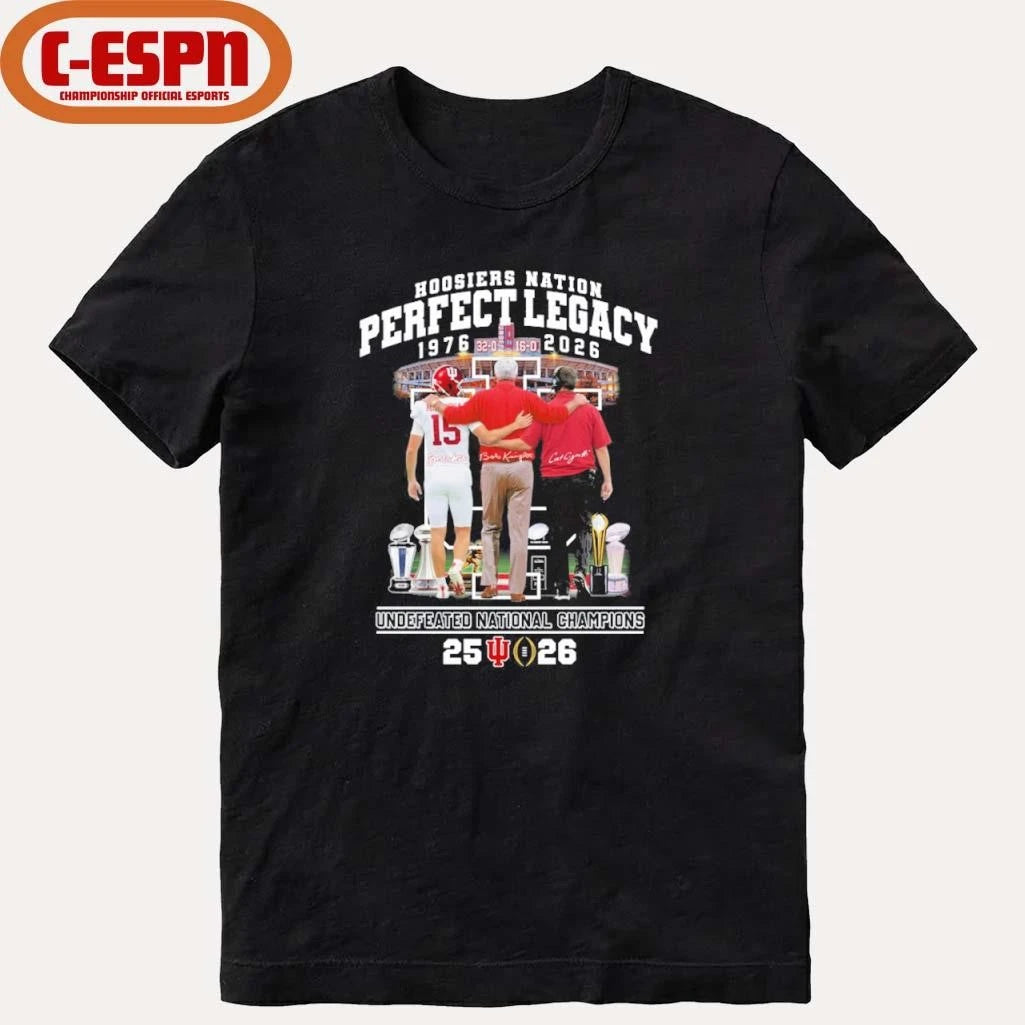 Official IU Football Hoosiers National Perfect Legacy 1976-2026 National Champions Shirt