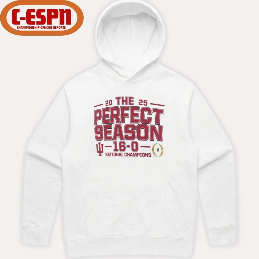 Official IU Football National Champions Hometown The Perfect Season 16-0 T-Shirt