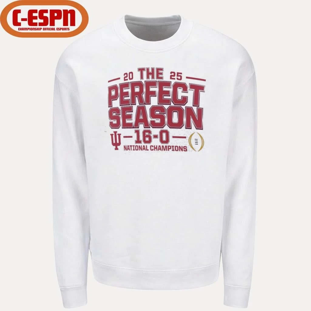 Official IU Football National Champions Hometown The Perfect Season 16-0 T-Shirt