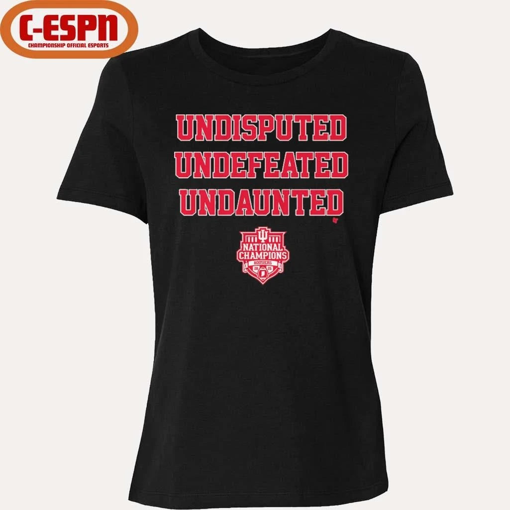 Official IU Football Undisputed Undefeated Undaunted CFP National Champions T-Shirt