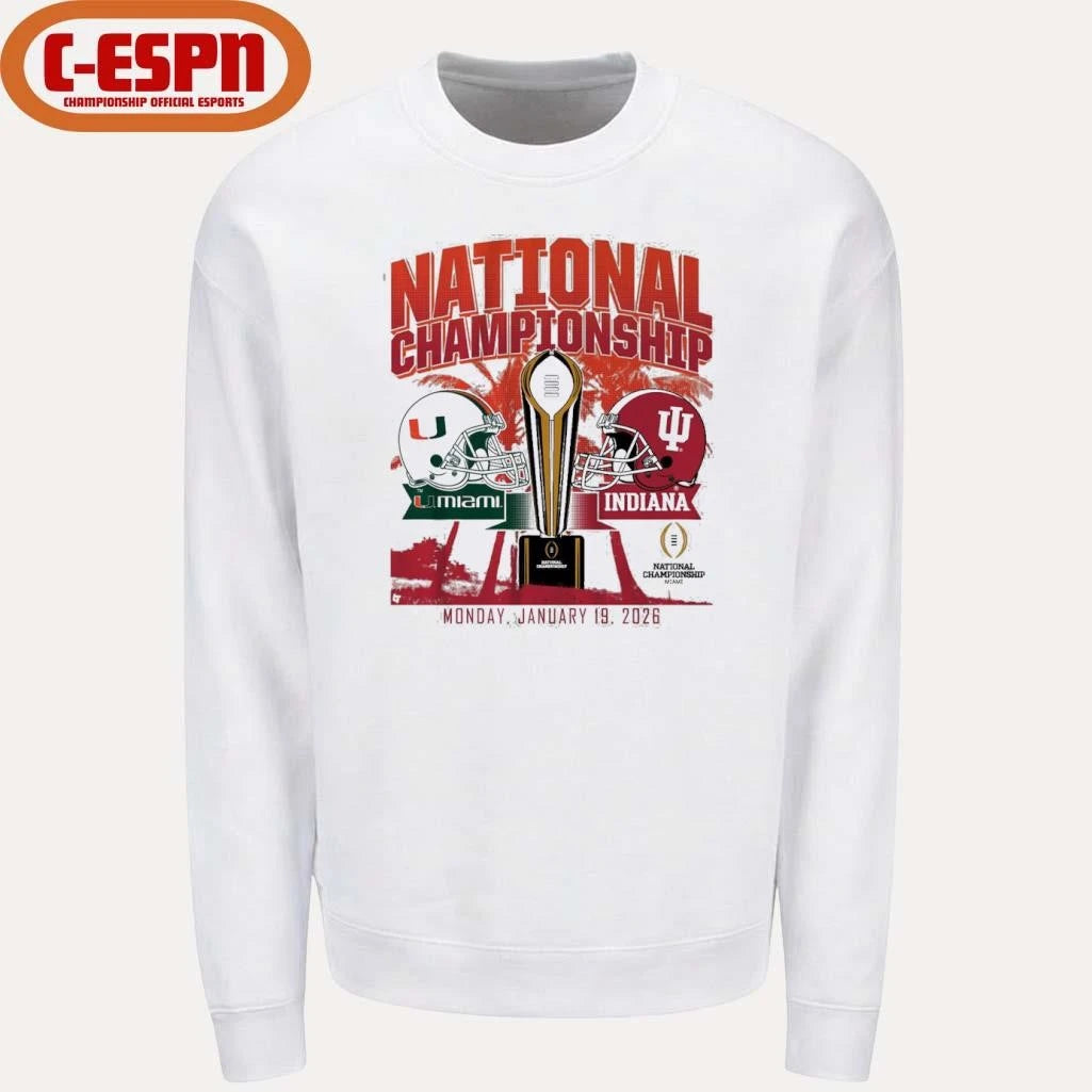 Official IU Vs Miami National Championship Miami, FL January 19, 2026 Shirt