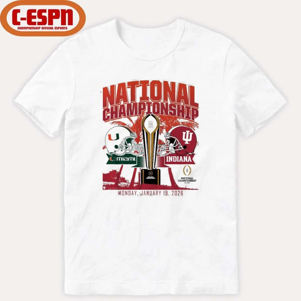 Official IU Vs Miami National Championship Miami, FL January 19, 2026 Shirt