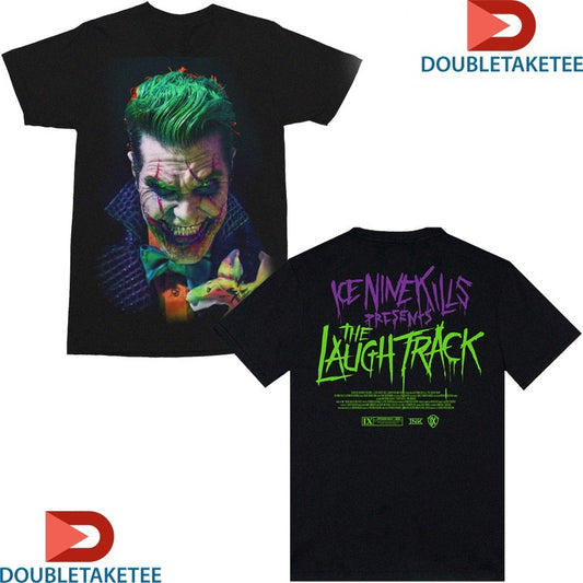 Official Ice Nine Kills Presents The Laugh Track Dance With The Devil The Joker Face Head Shirts