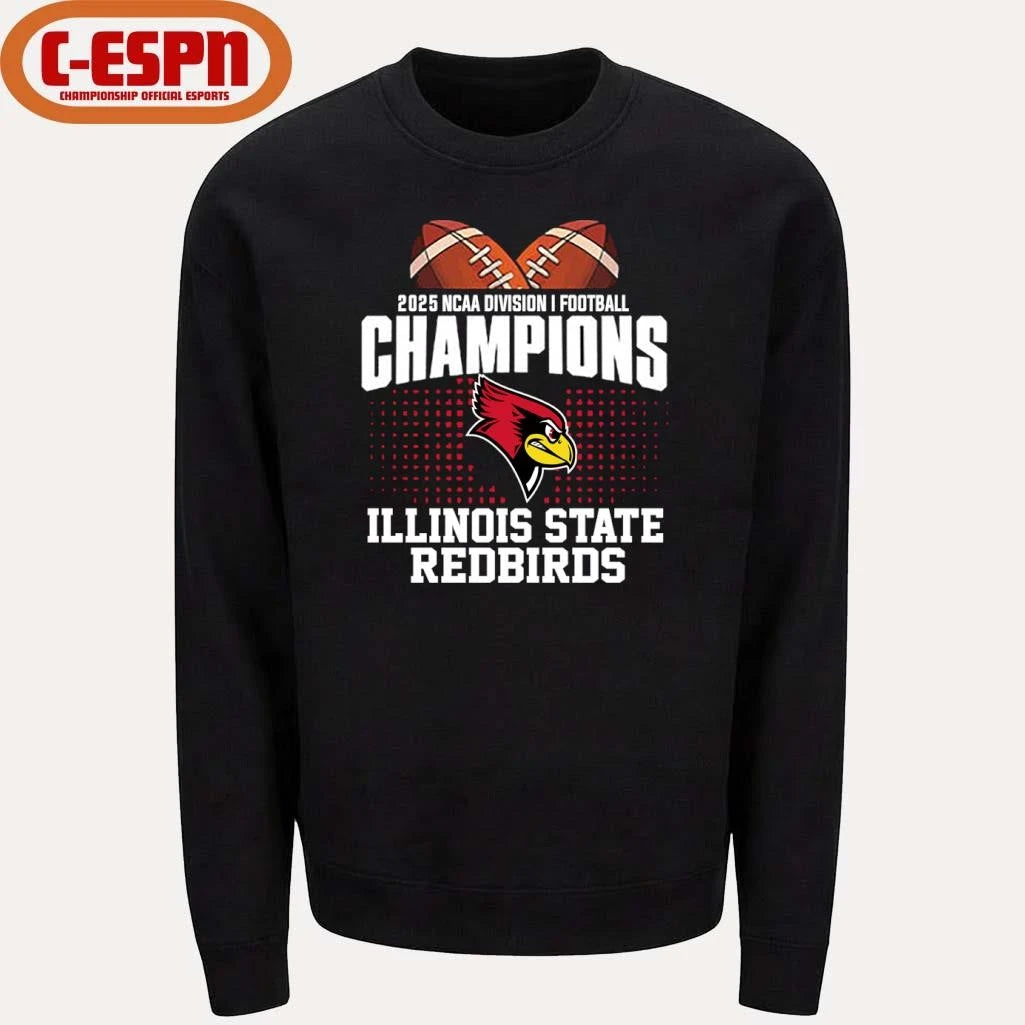 Official Illinois State Football 2025 NCAA DI FCS National Champions T-Shirt