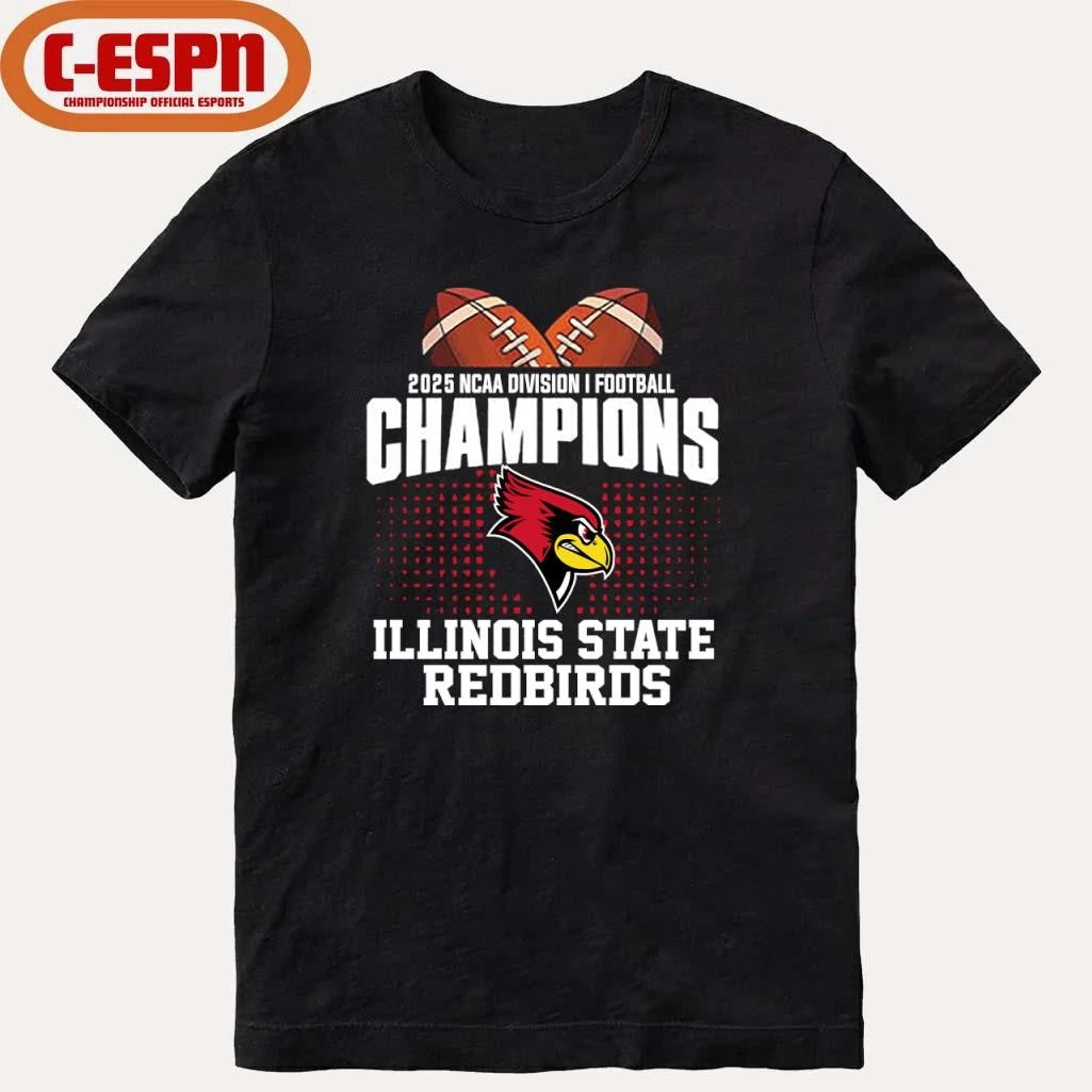 Official Illinois State Football 2025 NCAA DI FCS National Champions T-Shirt