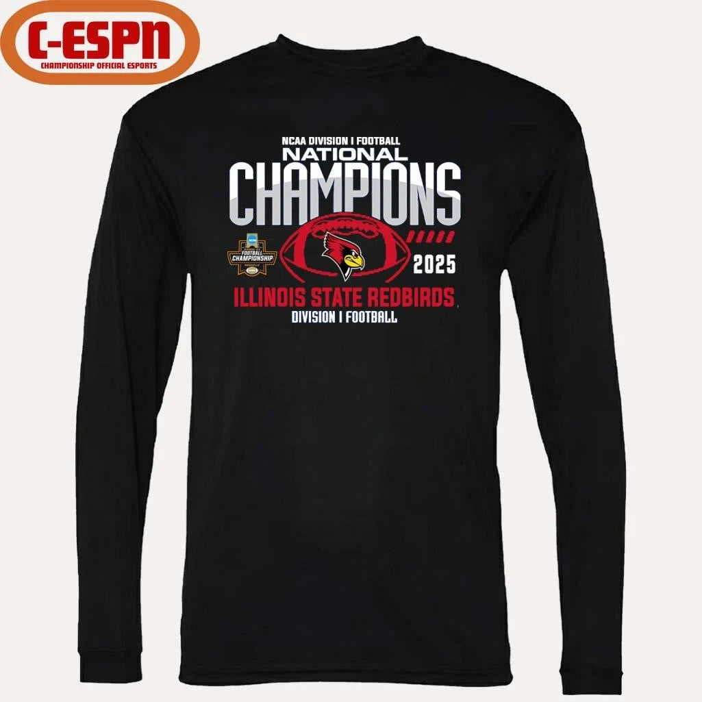 Official Illinois State Redbirds 2025 NCAA Division I Football National Champions T-Shirt