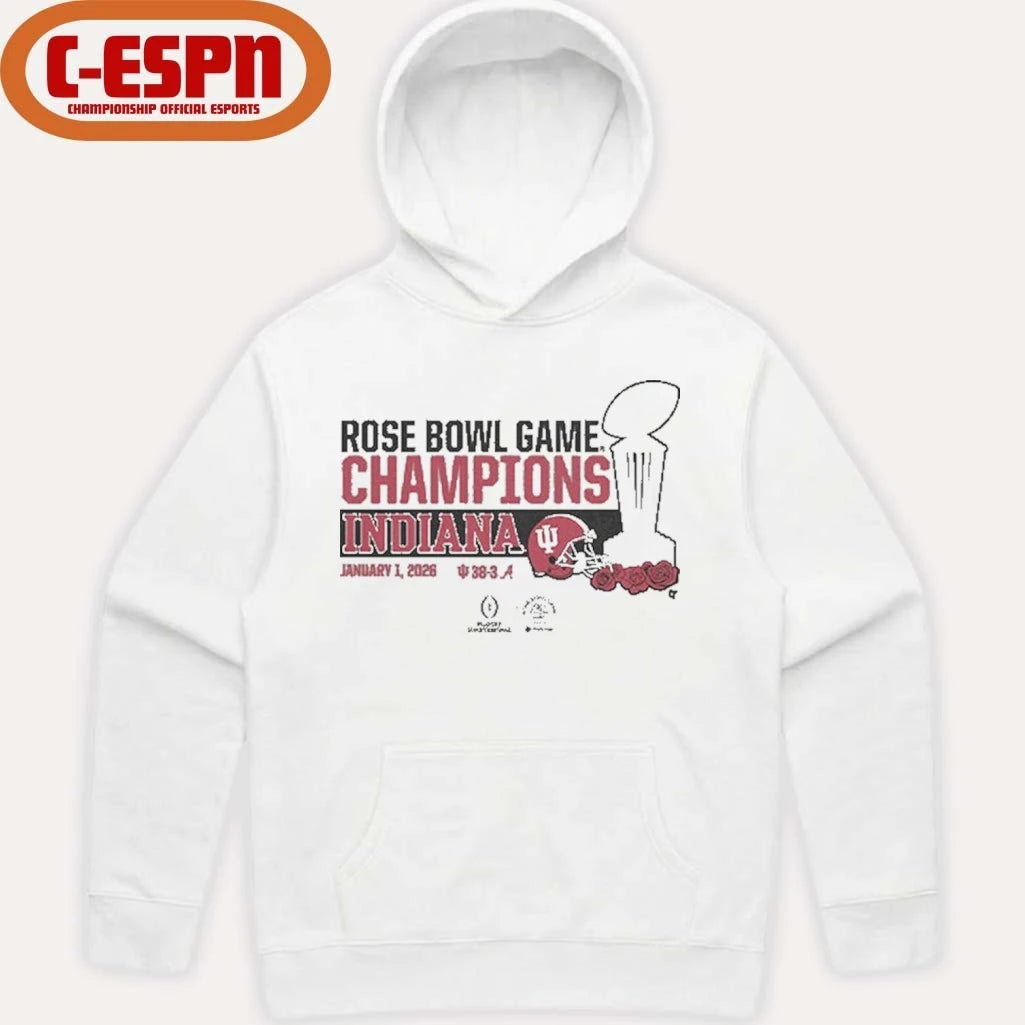 Official Indiana Football CFP Rose Bowl Champions Trophy Shirt