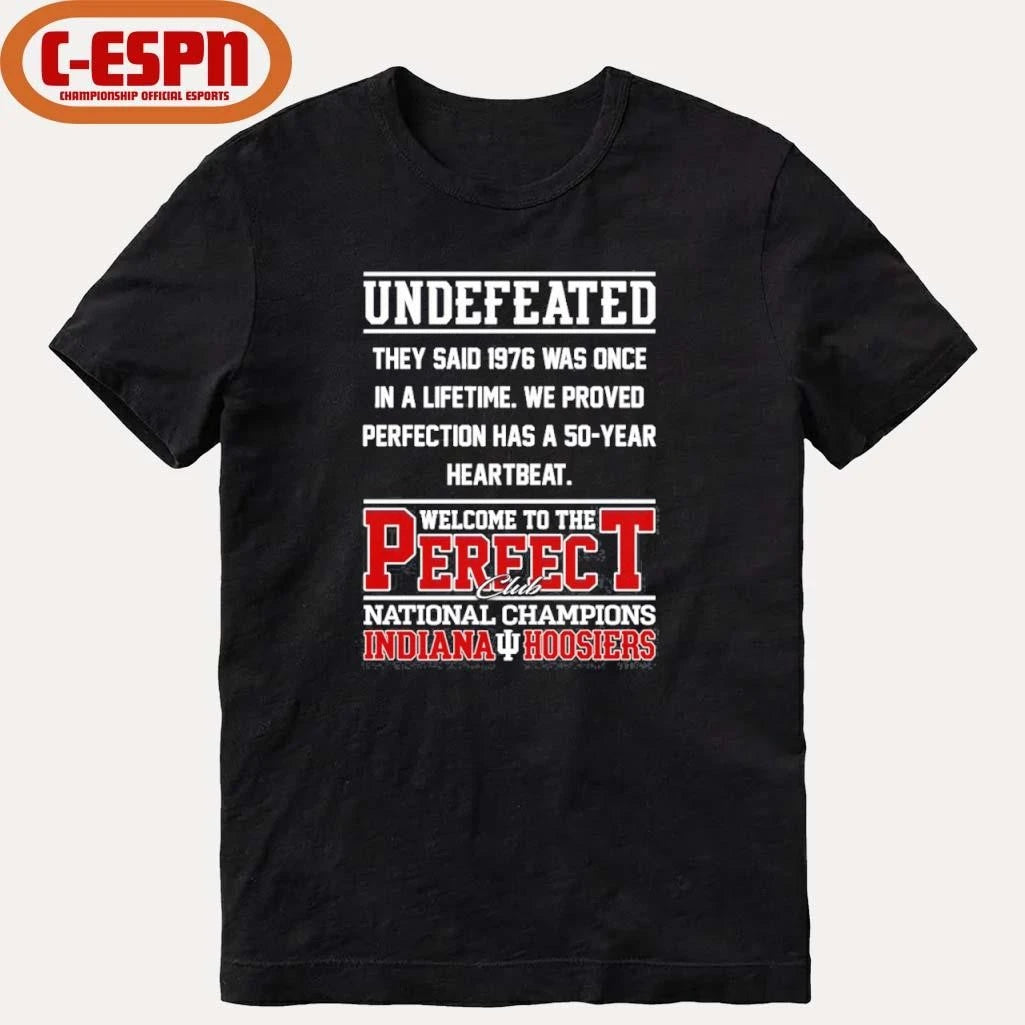 Official Indiana Football Undefeated Welcome To The Perfect Club National Champions Shirt