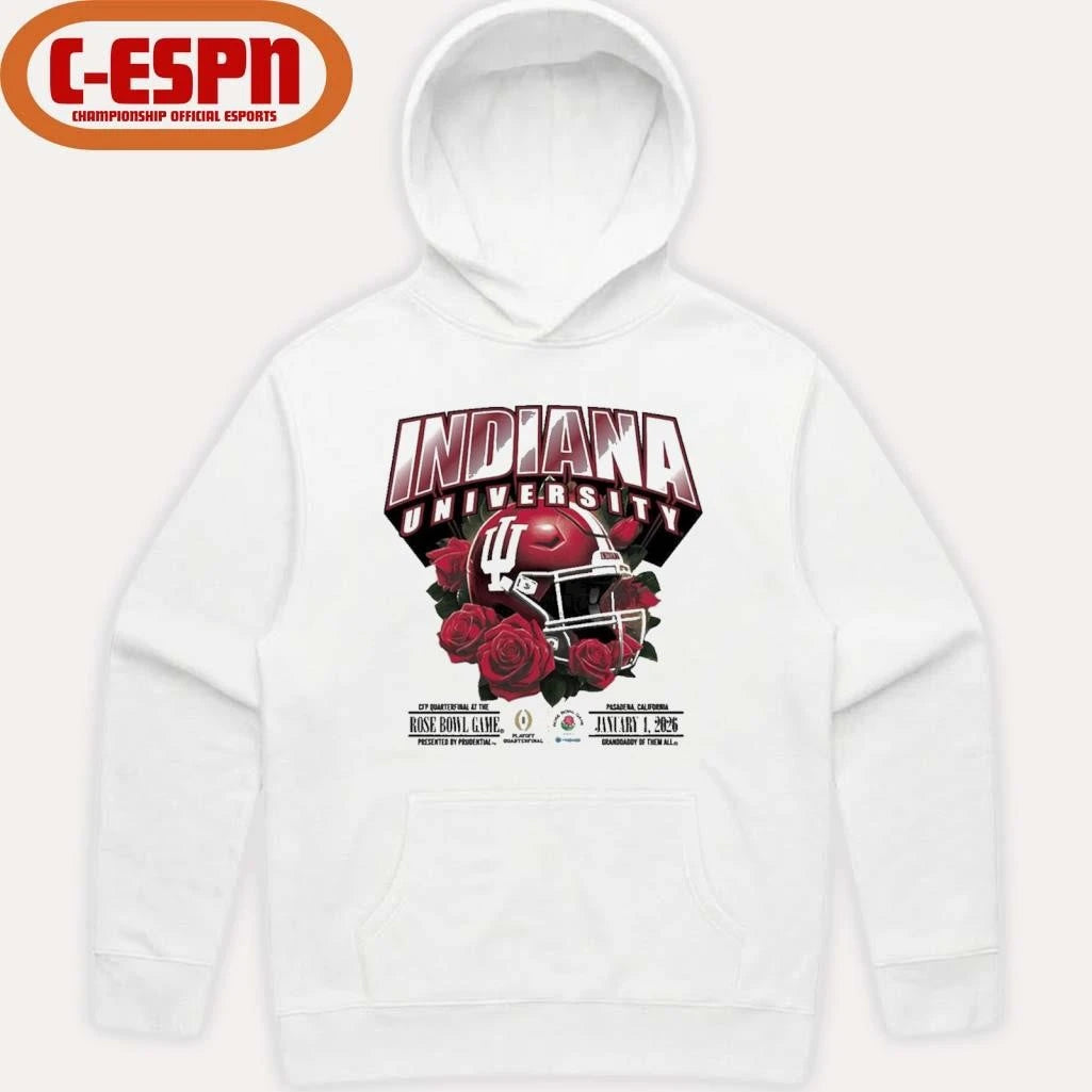 Official Indiana University football 2026 Rose Bowl Game Helmet Shirt