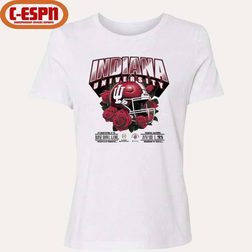 Official Indiana University football 2026 Rose Bowl Game Helmet Shirt