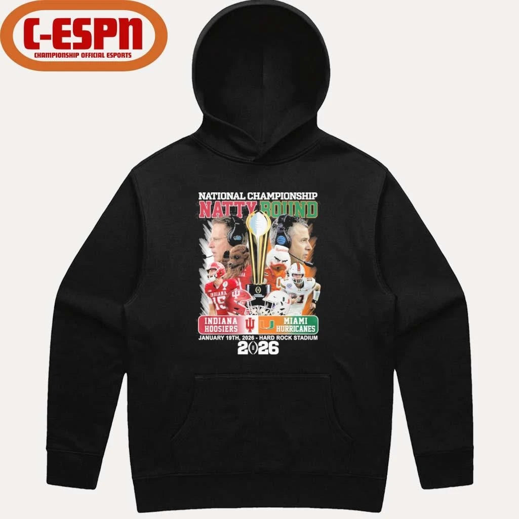 Official Indiana Vs Miami 2026 National Championship Natty Bound Matchup Shirt
