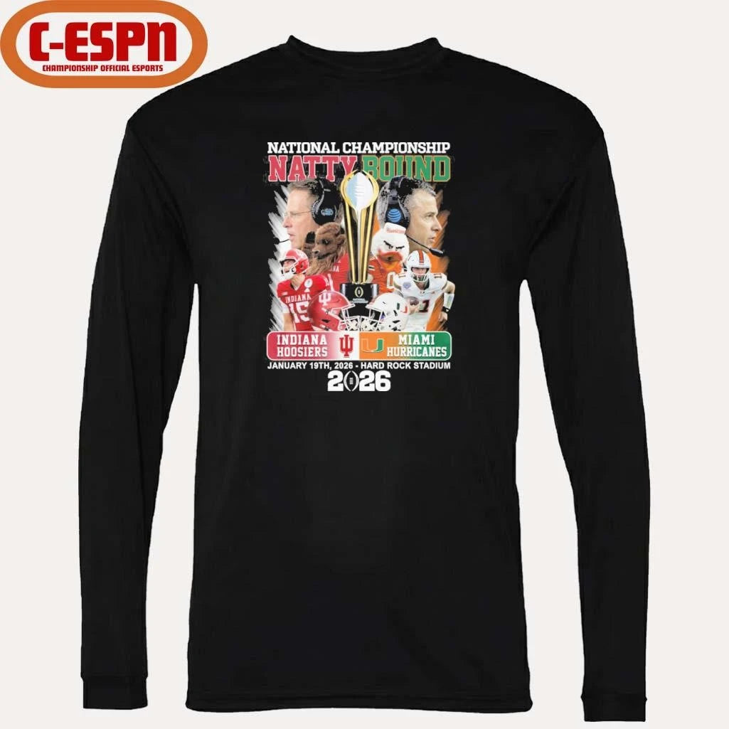 Official Indiana Vs Miami 2026 National Championship Natty Bound Matchup Shirt