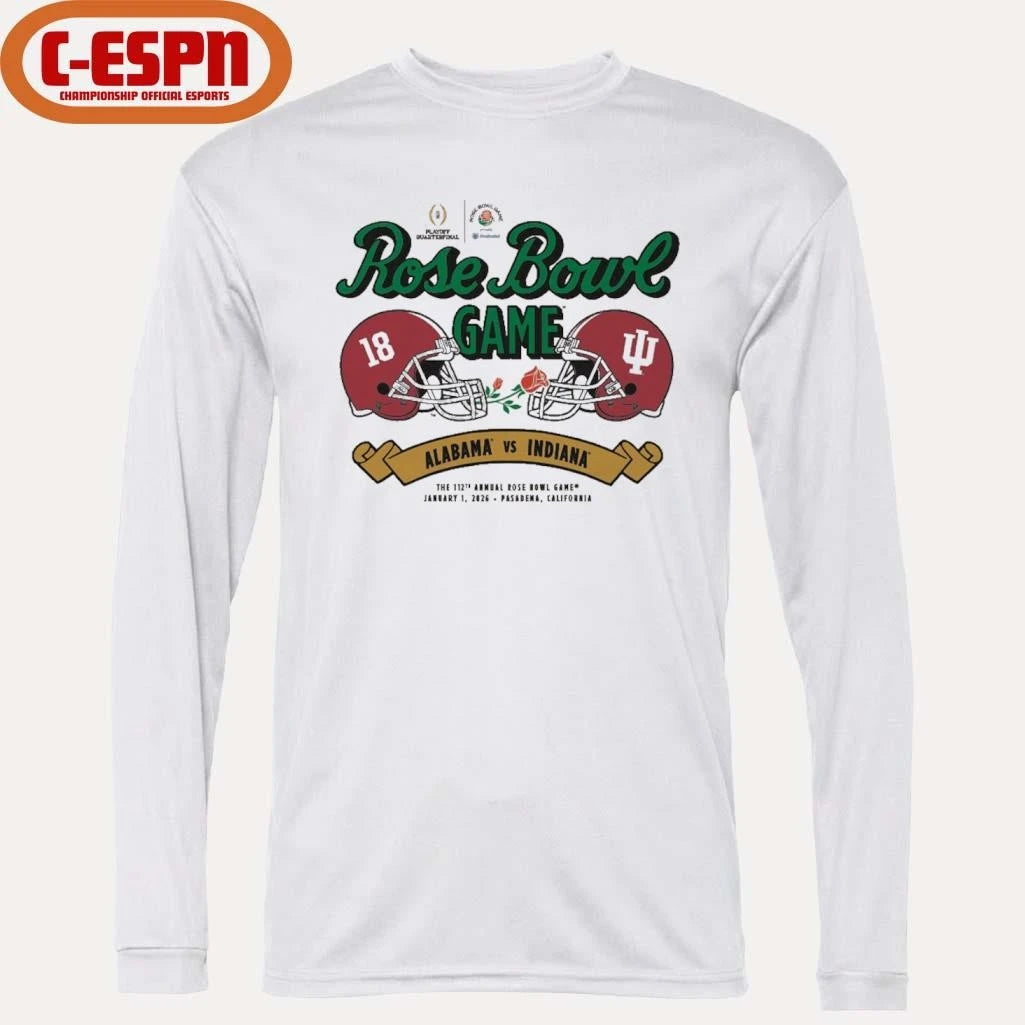 Official Indiana vs. Alabama 2026 Rose Bowl Shirt