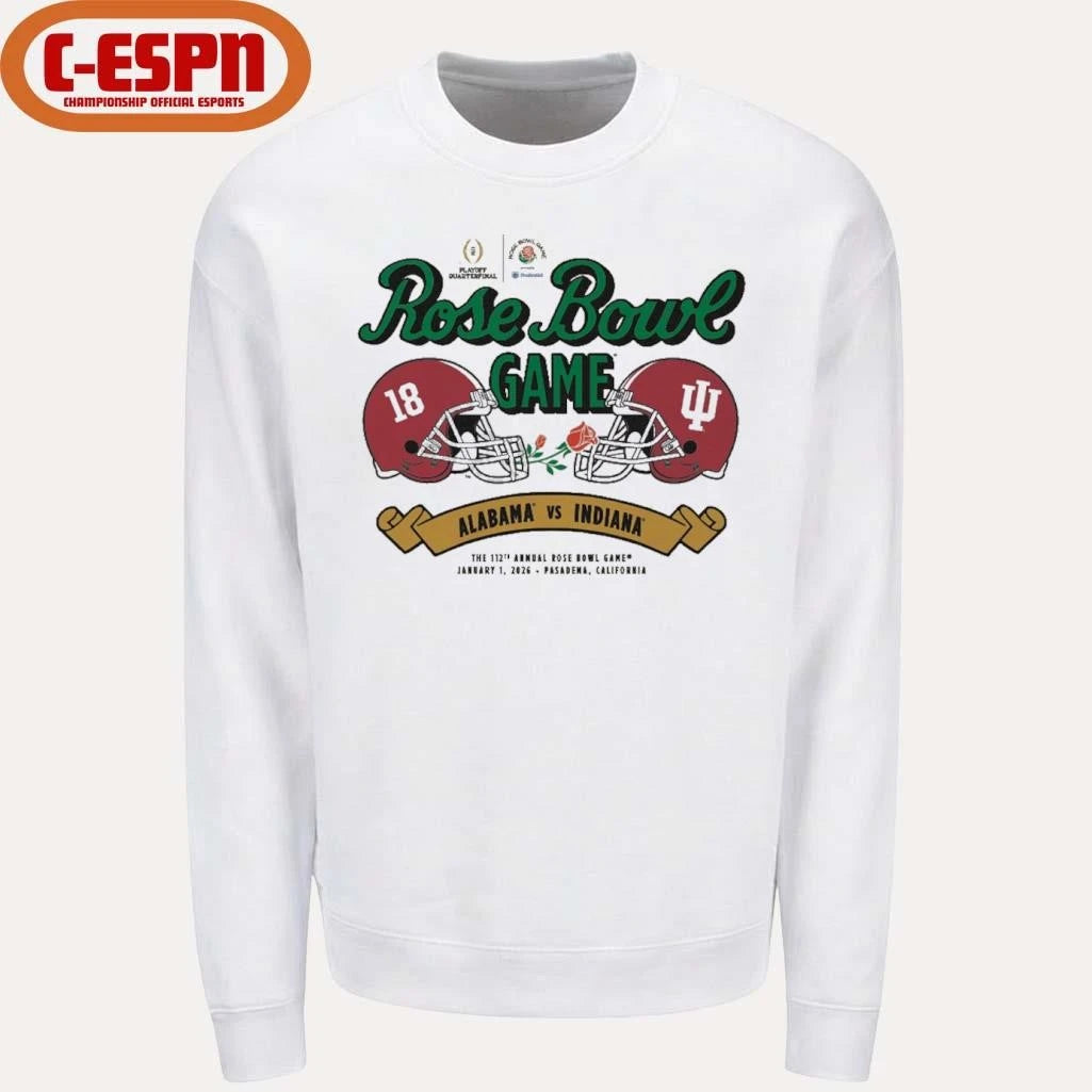Official Indiana vs. Alabama 2026 Rose Bowl Shirt