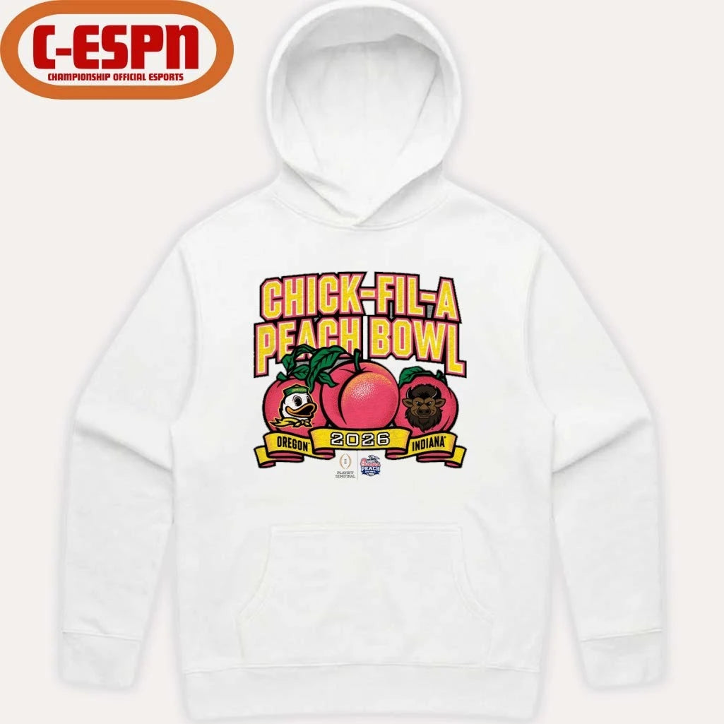 Official Indiana vs. Oregon 2026 Peach Bowl Shirt