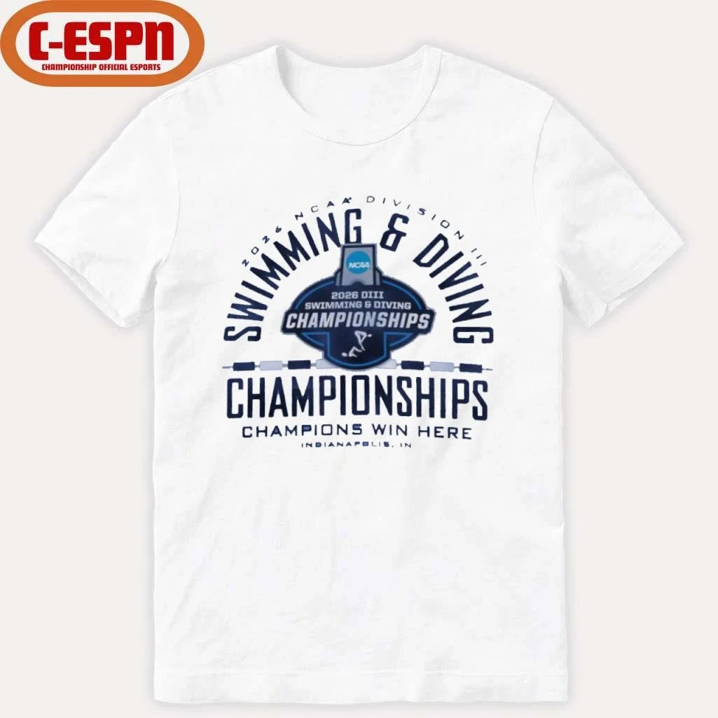 Official Indianapolis, IN 2026 NCAA DIII Swimming &amp; Diving Championships T-Shirt