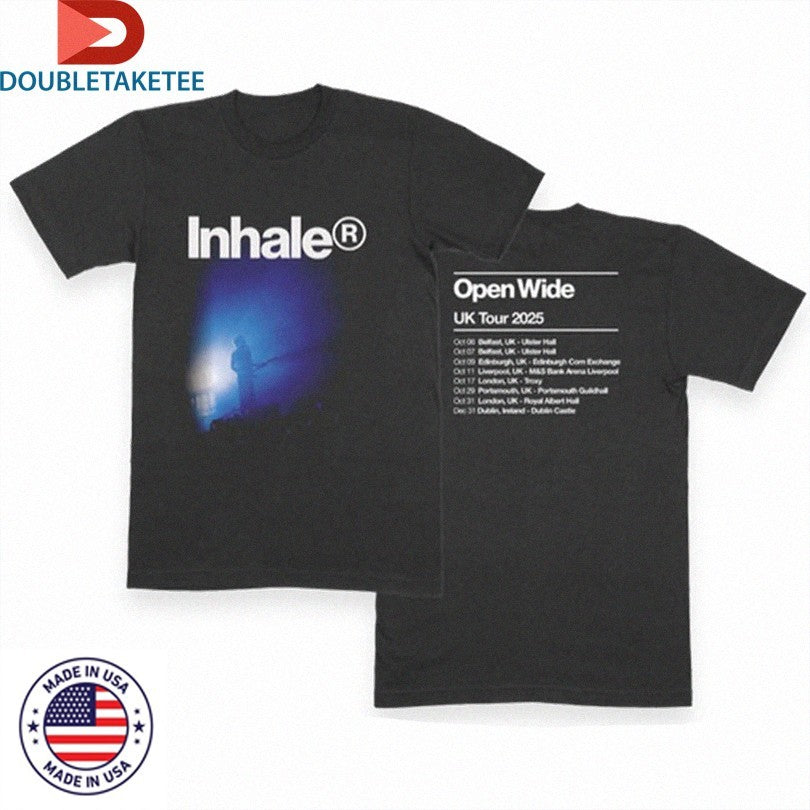 Official Inhaler Open Wide 2025 UK Tour Dates Photo Shirts