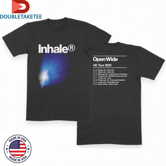 Official Inhaler Open Wide 2025 UK Tour Dates Photo Shirts