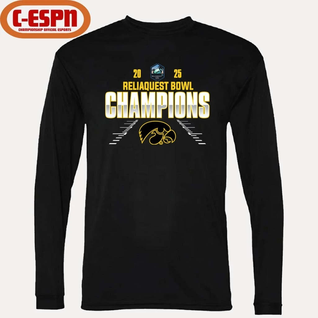 Official Iowa Hawkeyes Reliaquest Bowl Champions 2025 Shirt