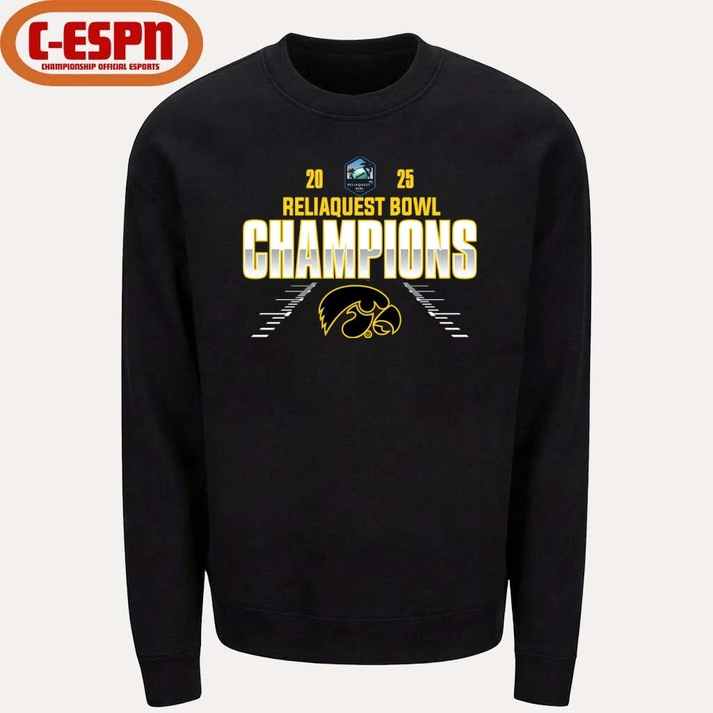 Official Iowa Hawkeyes Reliaquest Bowl Champions 2025 Shirt