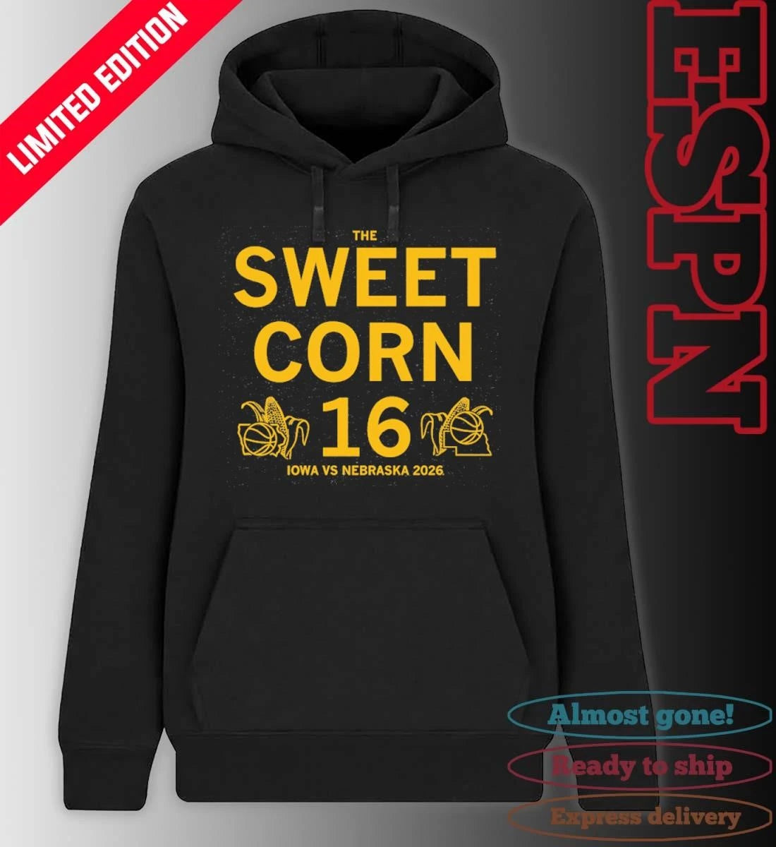 Official Iowa Hawkeyes The Sweet Corn 16 Shirt