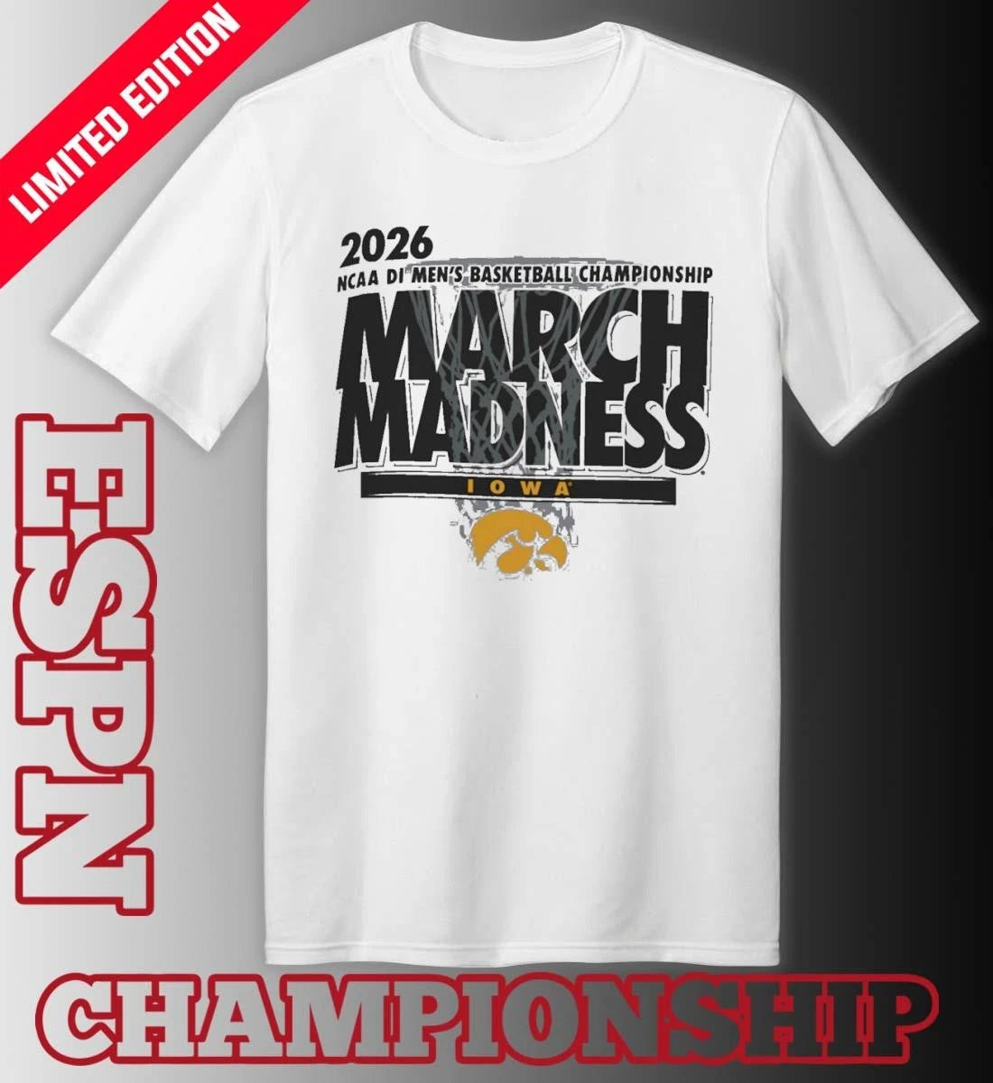 Official Iowa Men’s Basketball Single Team NCAA March Madness Shirt