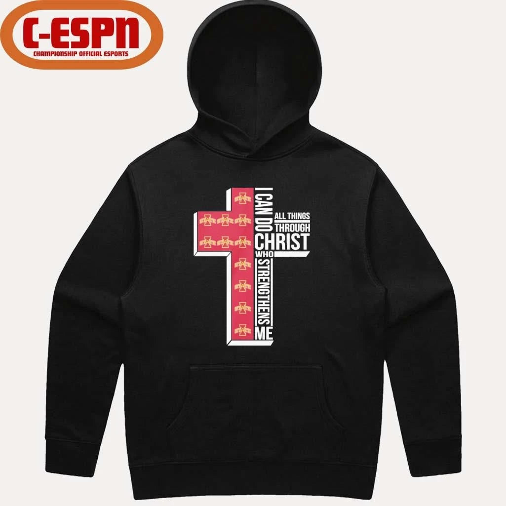Official Iowa State Basketball Logo I Can Do All Things Through Christ Who Strengthens Me Shirt
