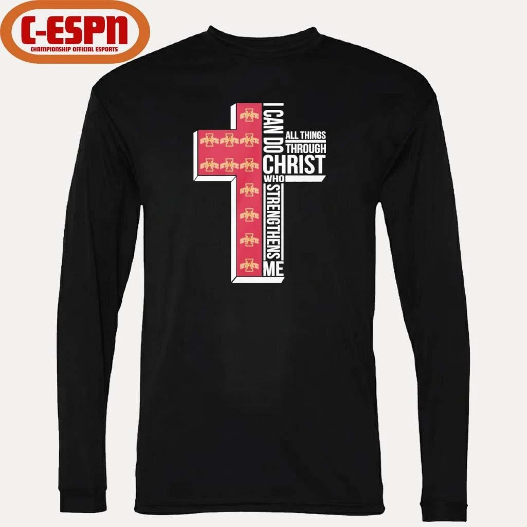 Official Iowa State Basketball Logo I Can Do All Things Through Christ Who Strengthens Me Shirt