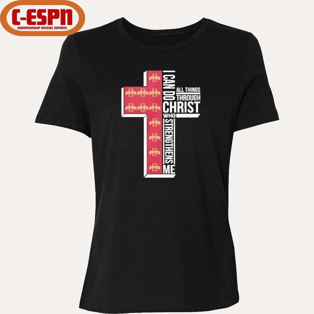 Official Iowa State Basketball Logo I Can Do All Things Through Christ Who Strengthens Me Shirt