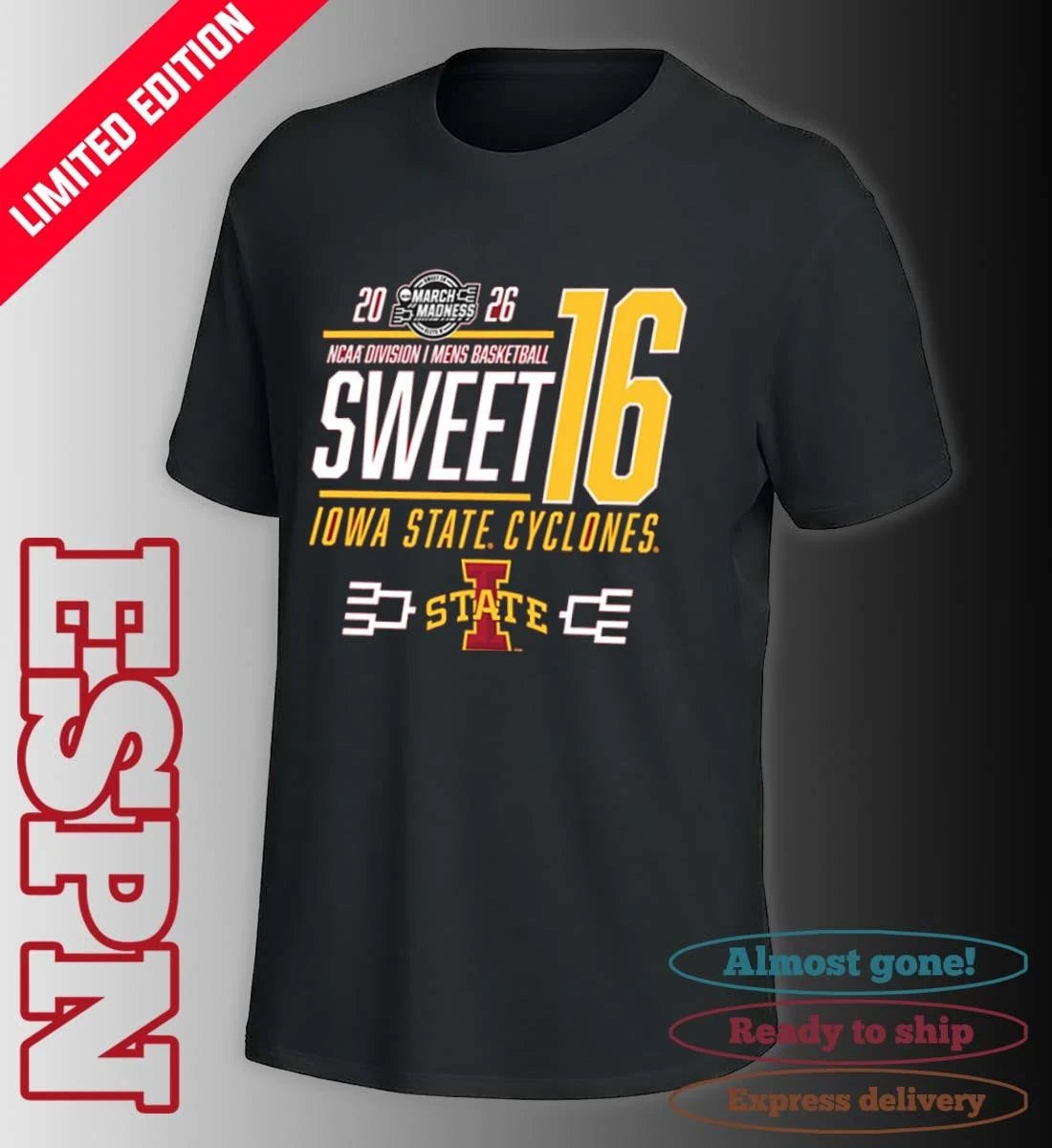 Official Iowa State Cyclones NCAA Men’s Basketball Sweet 16 Shirt