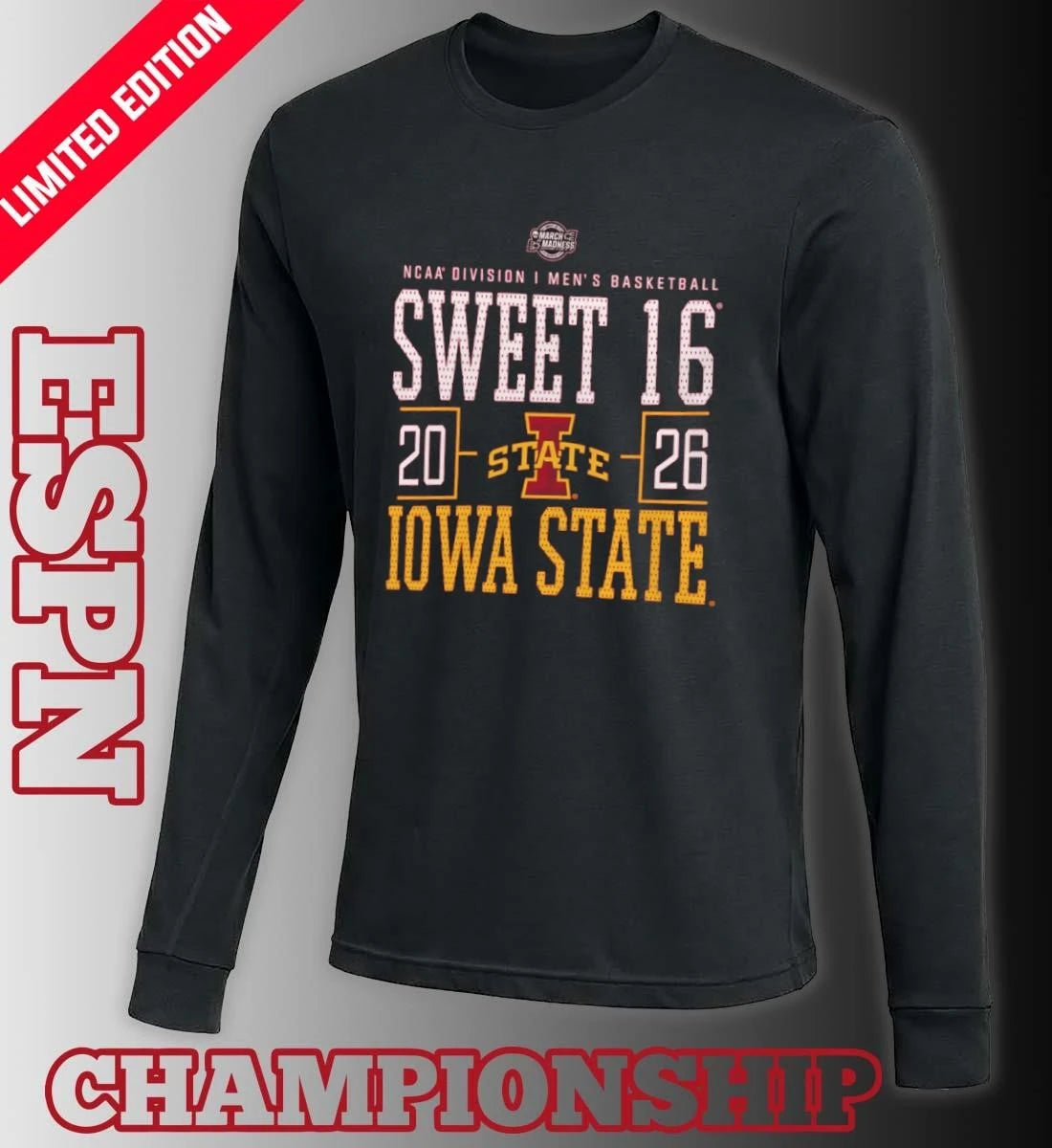 Official Iowa State Men’s Basketball Sweet 16 Shirt
