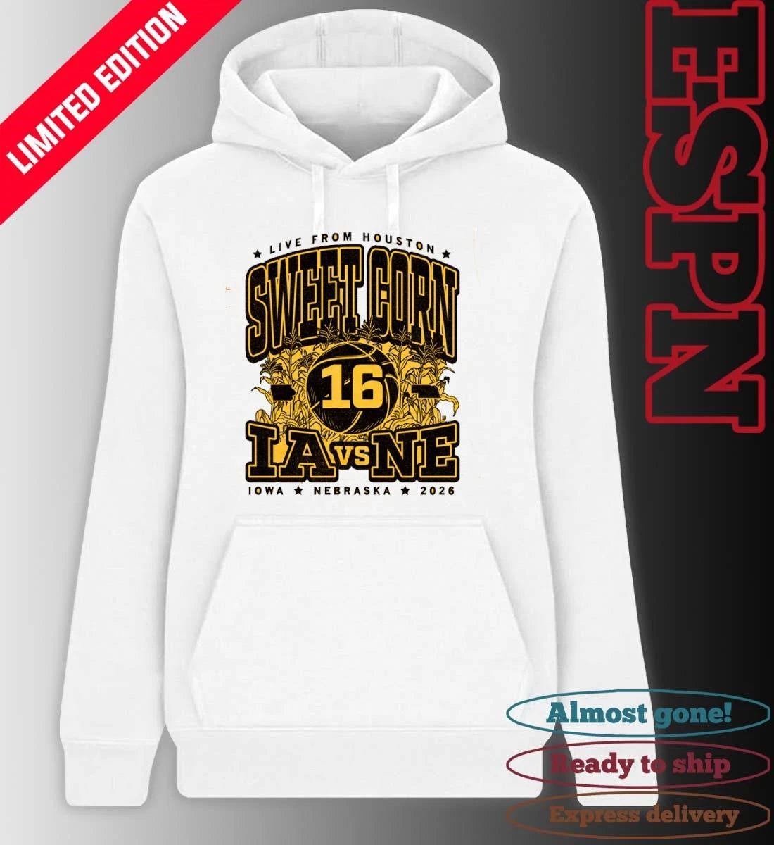 Official Iowa Vs Nebraska Sweet Corn 16 Max Collegiate Shirt