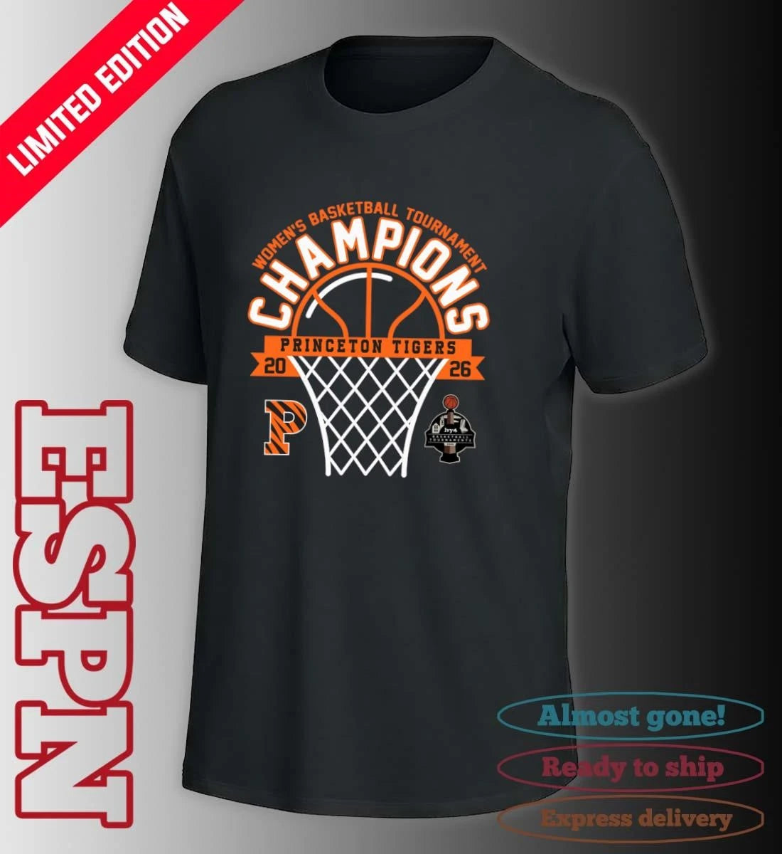 Official Ivy League Women’s Basketball Tournament Champions 2026 Princeton Tigers T-Shirt