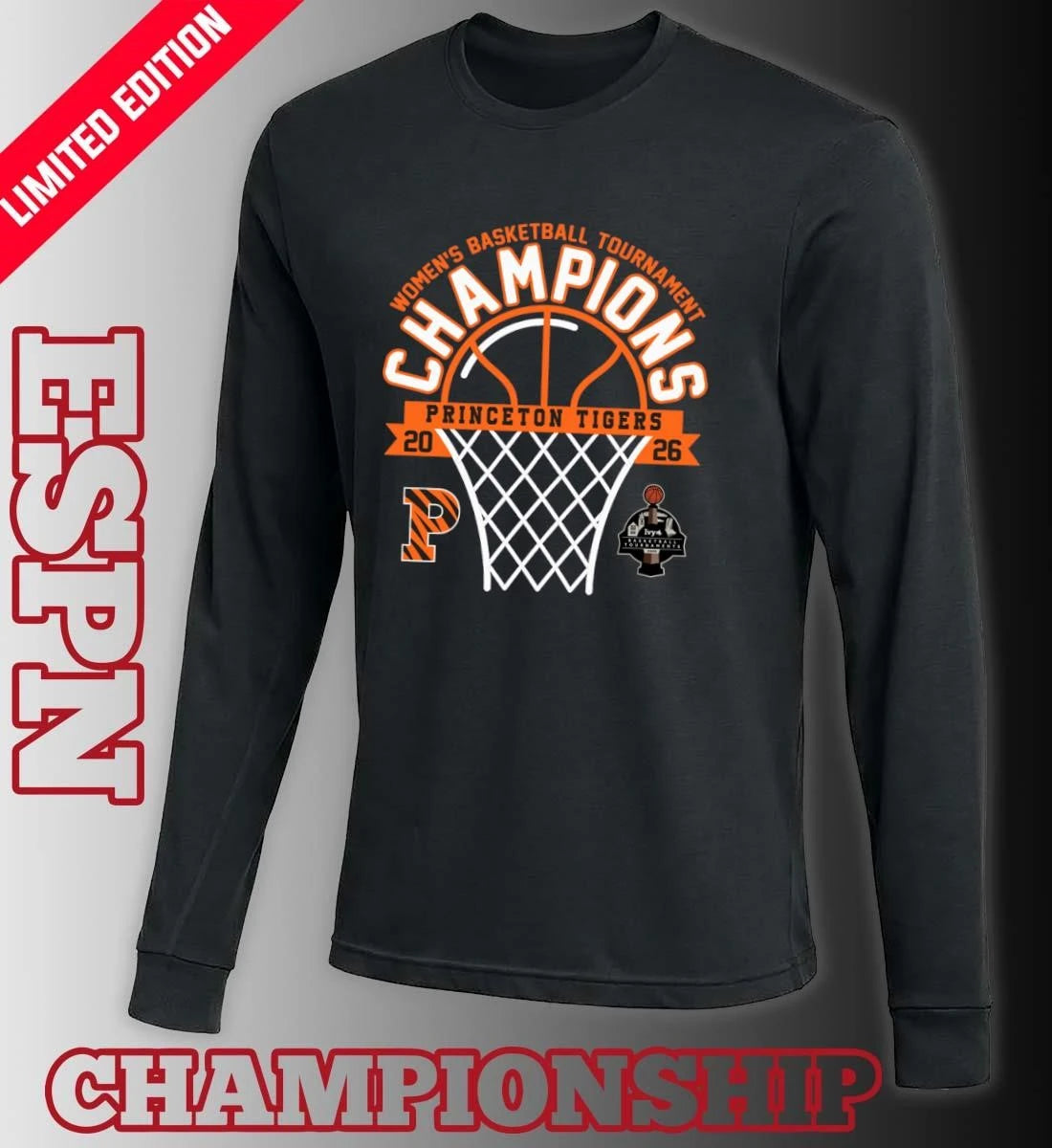 Official Ivy League Women’s Basketball Tournament Champions 2026 Princeton Tigers T-Shirt