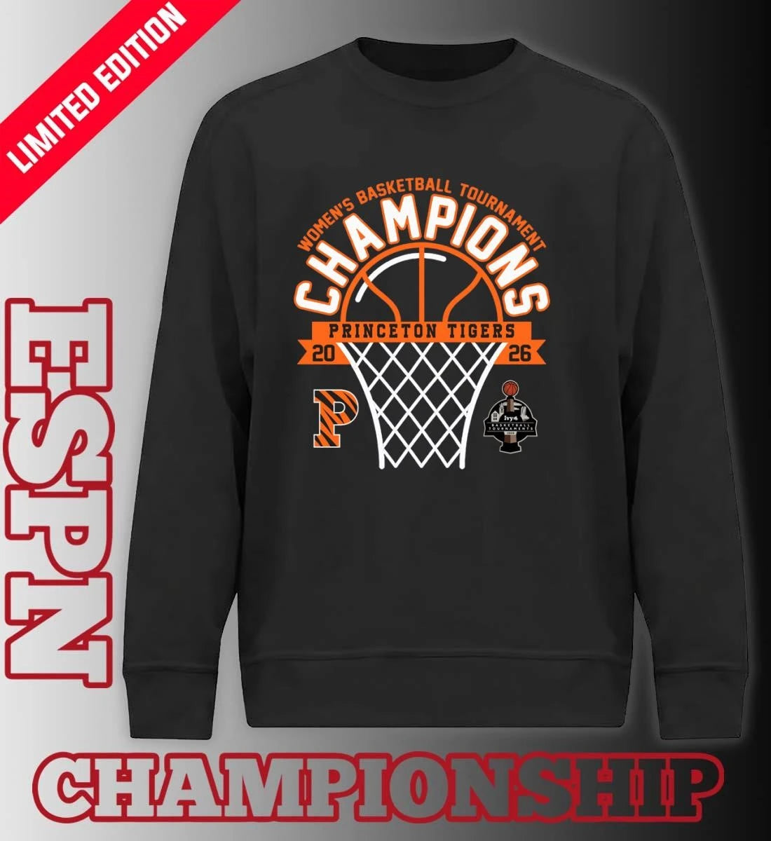 Official Ivy League Women’s Basketball Tournament Champions 2026 Princeton Tigers T-Shirt