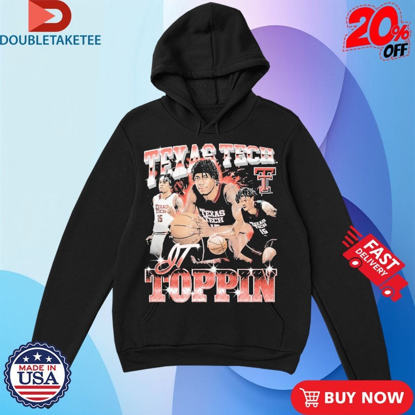 Official JT Toppin 90s Texas Tech Red Raiders Basketball Shirts