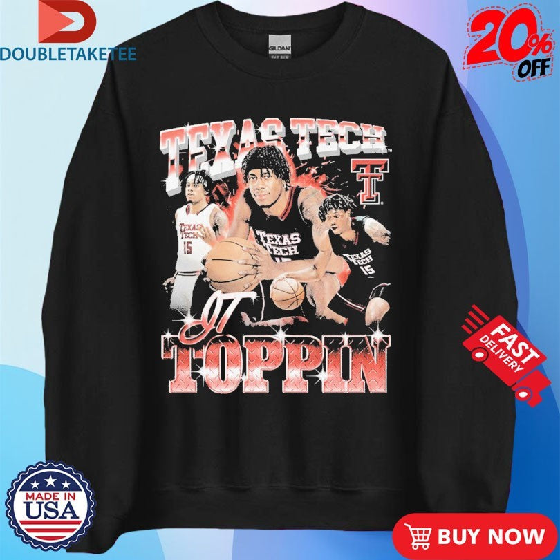 Official JT Toppin 90s Texas Tech Red Raiders Basketball Shirts