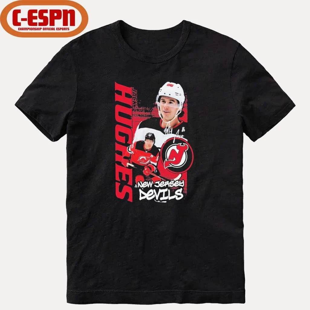 Official Jack Hughes New Jersey Devils Vintage Playmaker T-Shirt