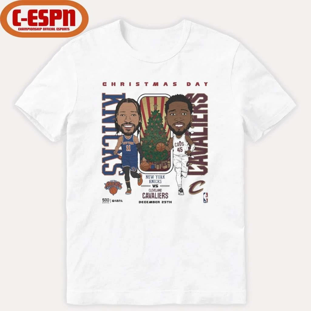 Official Jalen Brunson Vs Donovan Mitchell 2025 NBA Christmas Day Match Up Shirt