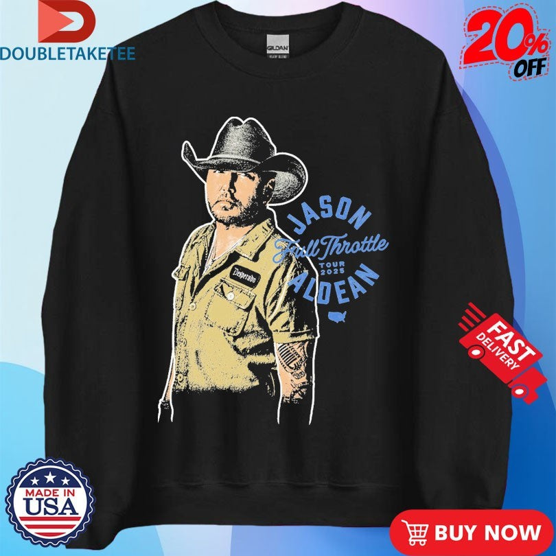 Official Jason Aldean Full Throttle Tour 2025 Photo Shirts