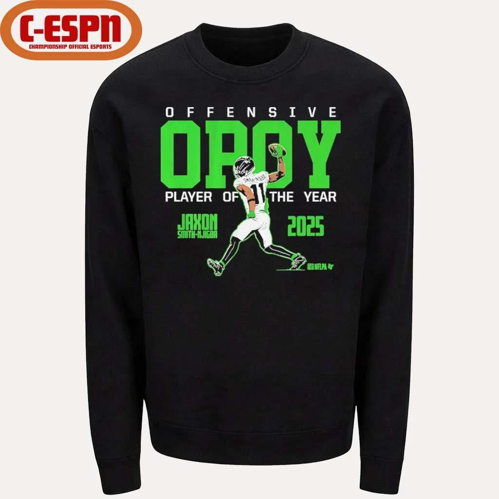 Official Jaxon Smith-Njigba 2025 Offensive Player of the Year T-Shirt