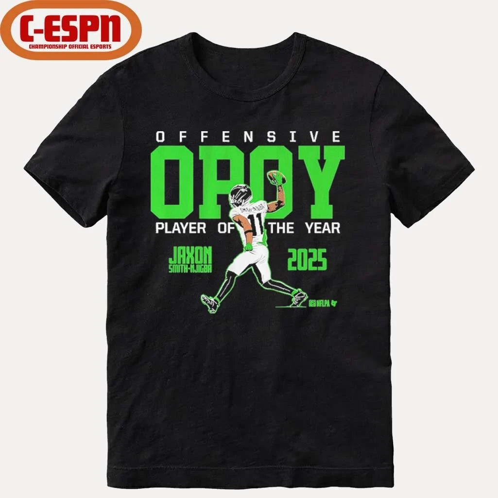 Official Jaxon Smith-Njigba 2025 Offensive Player of the Year T-Shirt