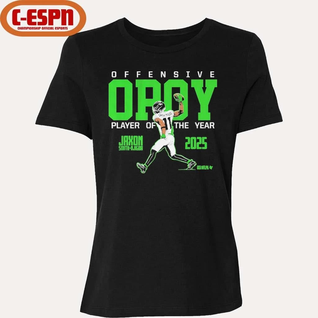 Official Jaxon Smith-Njigba 2025 Offensive Player of the Year T-Shirt