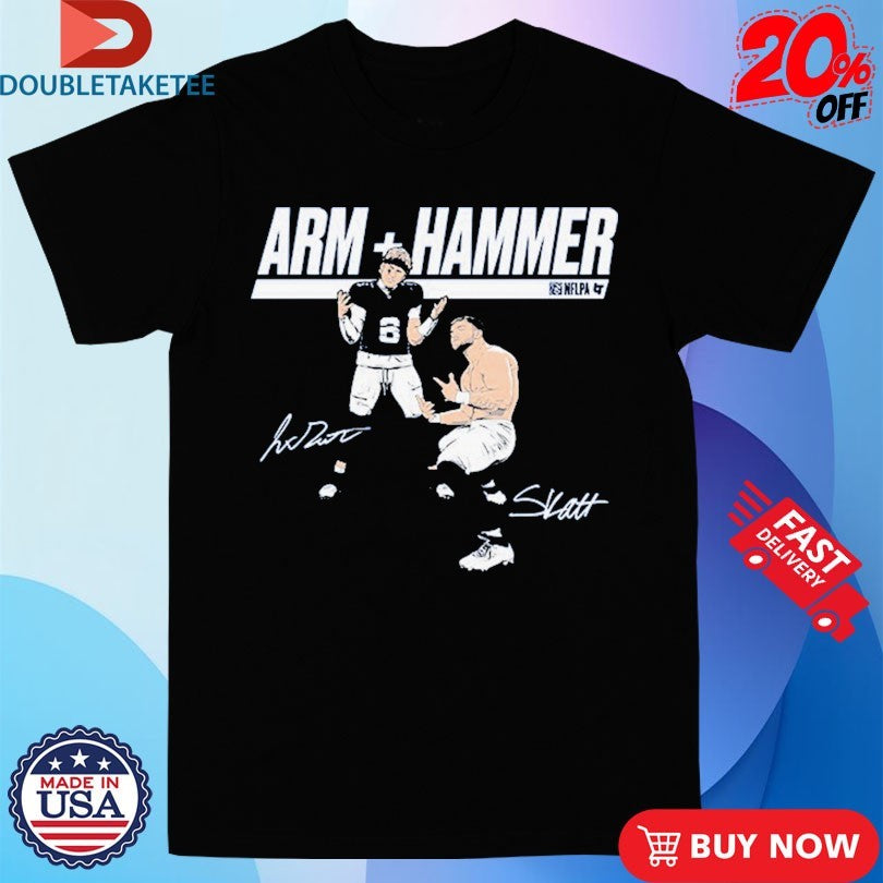 Official Jaxson Dart &amp; Cam Skattebo Arm + Hammer Signatures Shirts