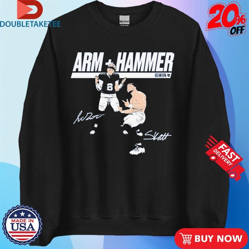Official Jaxson Dart &amp; Cam Skattebo Arm + Hammer Signatures Shirts