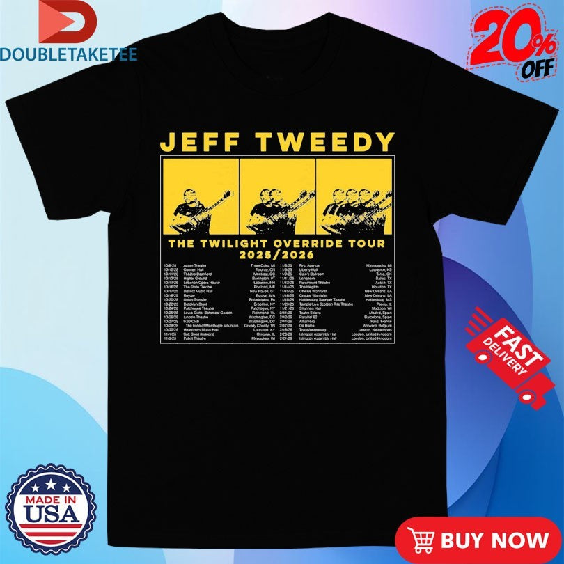Official Jeff Tweedy Twilight Override 2025 2026 Tour Dates Shirts