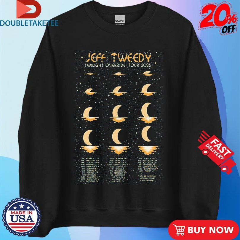 Official Jeff Tweedy Twilight Override Tour 2025 Moons Shirts