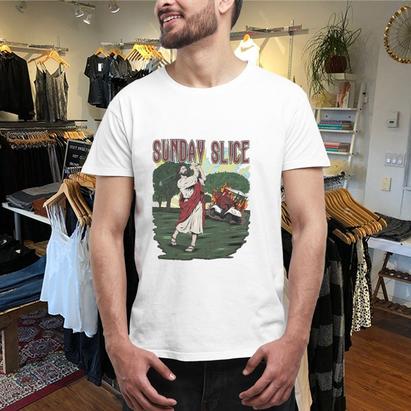 Official Jesus Golfed Sunday Slice Satan Shirts